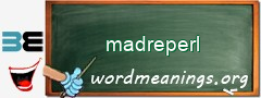 WordMeaning blackboard for madreperl